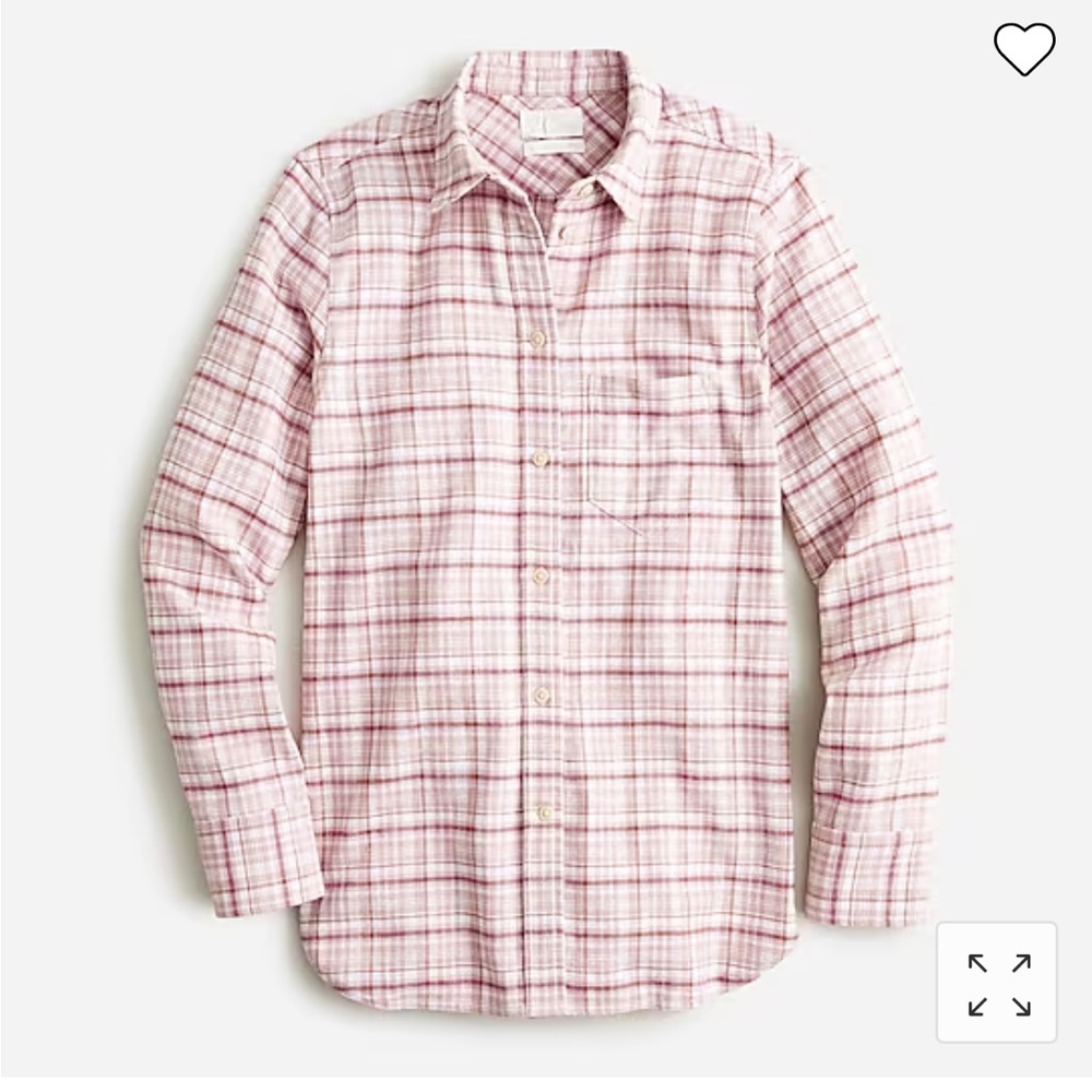 J. Crew Classic-fit Pink Flannel Shirt